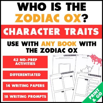 Preview of Chinese Zodiac Animal Activities - The OX Character Development Worksheets