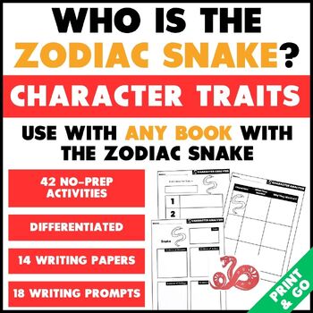 Preview of Chinese Zodiac Animal Activities - The SNAKE Character Development Worksheets