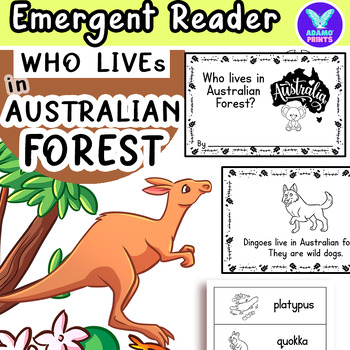 Preview of Who lives in Australian Forest - Emergent Reader Fun Fact All About Mini Books