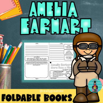 Preview of Who's Amelia Earhart? 5 Foldable Books