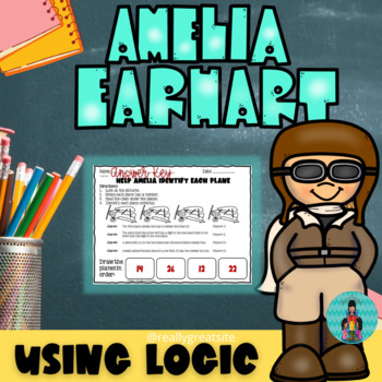 Preview of Who's Amelia Earhart? Place Value Logic Planes