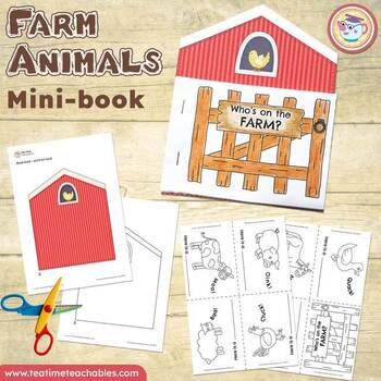 Preview of Who's On the Farm? - Farm Animals and Their Sounds Minibook