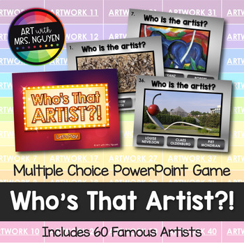 Preview of Who's That Artist: Interactive PowerPoint Art Game