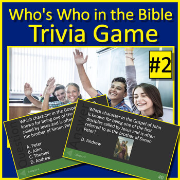 Preview of Who's Who in the Bible Trivia Game #2 - Fun Bible Lesson Activity for Kids