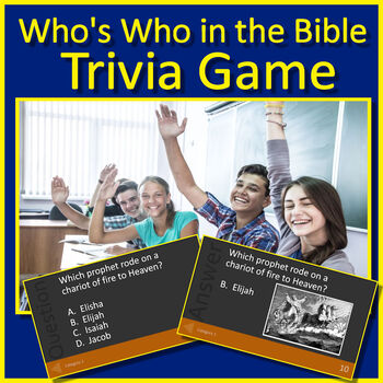 Preview of Who's Who in the Bible Trivia Game - Fun Bible Lesson Activity for Kids