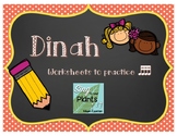 Dinah - Worksheets to Practice Sixteenth Notes