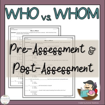 Preview of Who vs Whom Assessment