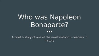 Preview of Who was Napoleon Bonaparte? Mini lesson