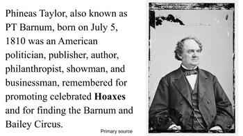Preview of Who was PT Barnum? A Word-for-Word Sub Plan.