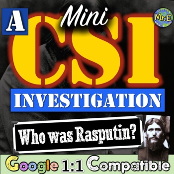 Preview of Who was Rasputin? Mini CSI Inquiry into Rasputin and Russian Revolution!