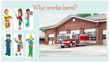 Preview of Who works here? Community Helpers, Digital Learning- Google Drive