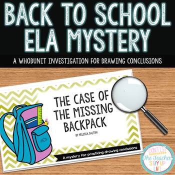 Preview of Whodunit Mystery: Back to School Investigation (Drawing Conclusions)