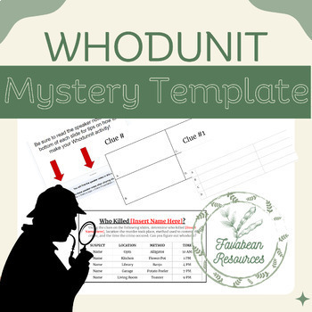 Preview of Whodunit Mystery Customizable Template