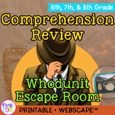 Whodunit Reading Comprehension Review Escape Room & Websca