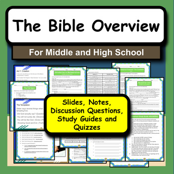Preview of Bible Overview: Quarter-Long Notes and Quizzes Bundle