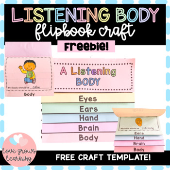 Preview of Whole Body Listening Activity | Printable Craft