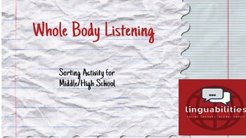 Preview of Whole Body Listening - BOOM Cards