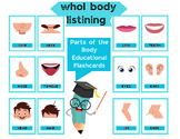 Whole Body Listening activities Educational Flashcards Body Parts