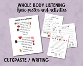 Whole Body Listening Poster | Lyrics and Activity, Cut and