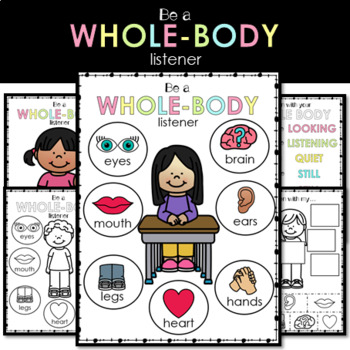Preview of Whole Body Listening ( Posters + Activities)