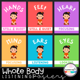 Whole Body Listening Posters, PDF, PNG, JPG, with Editable
