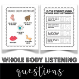 Whole Body Listening Questions