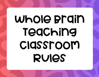 Preview of Whole Brain Classroom Rules