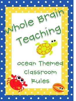 Preview of Whole Brain Classroom Rules (Ocean Theme)