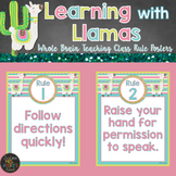 Whole Brain Teaching Llama Themed Class Rules