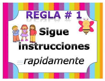 Preview of Whole Brain Teaching Rules in Spanish