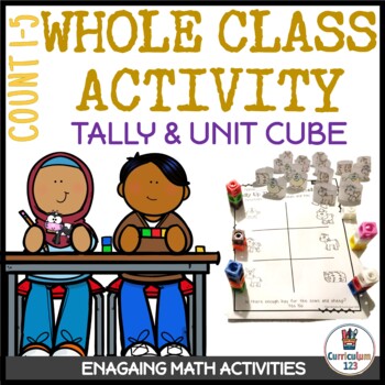 Preview of Whole Class Activity Tally Counting And Math Cubes Animal Problem Solving