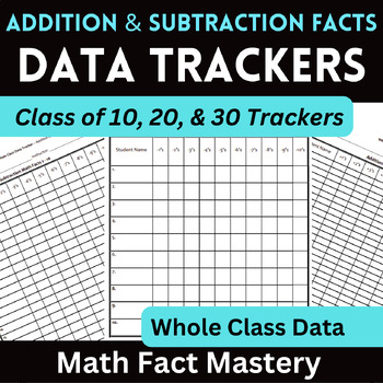 Preview of Whole Class Data Tracker - Addition & Subtraction Math Facts