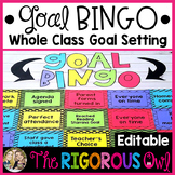 Whole Class Goal Setting and Tracking - BINGO Style - Editable