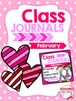 Whole Class Journal Covers for February by Geaux First Grade | TpT