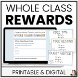 Whole Class Reward | Classroom Rewards with Vote Form for 