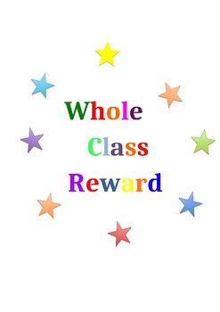 Preview of Whole Class Reward Print Out for Jars, Boxes, Displays