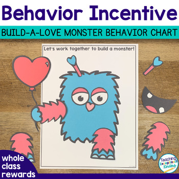 Preview of Whole Class Reward System | Build a Reward ™ Valentine Positive Behavior Chart