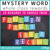 Whole Class Rewards | Mystery Word Classroom Behavior Management Incentive