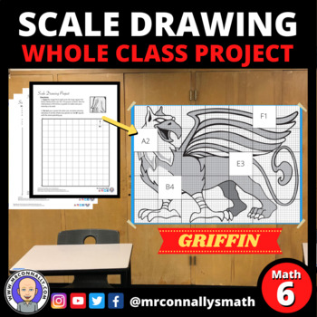 Preview of Whole Class Scale Drawing Project - Griffin