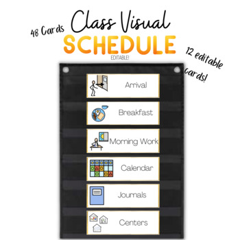 Whole Class Visual Schedule Cards [EDITABLE] by Differentiated Education