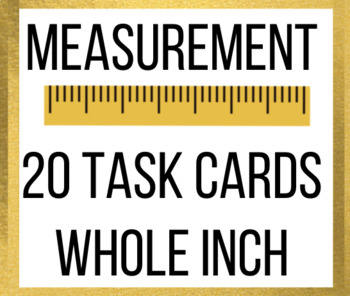 Preview of Whole Inch Measurement Task Cards