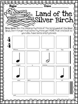 Whole Notes and Whole Rests Worksheet Bundle | TpT
