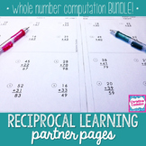Whole Number Computation Practice Partner Pages- BUNDLE
