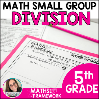 Preview of Whole Number Division Math Small Groups Plans & Work Mats - RTI Intervention
