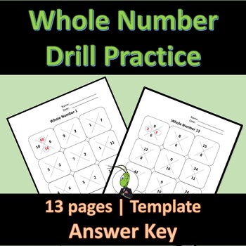 Preview of Whole Number Drill Multiply and Add Practice Game- Diamond/x