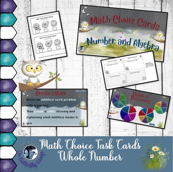 Preview of Whole Number Math Task Cards