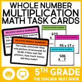 5th Grade Whole Number Multiplication Task Cards Multiply 