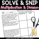Whole Number Multiplication and Division Solve and Snip® W