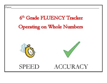 Preview of Whole Number Operations- Fluency Tracker and Answer Key