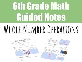 Preview of Whole Number Operations Guided Notes - Editable